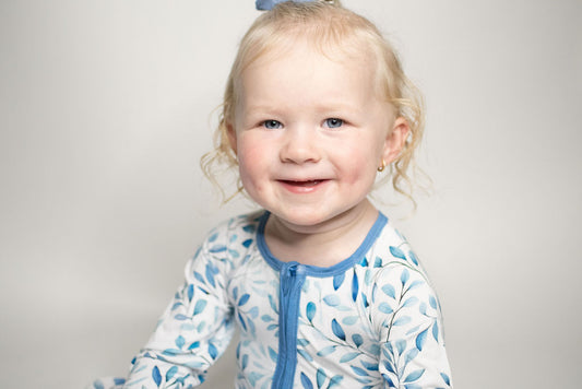 Dusty Blue Floral Convertible Romper